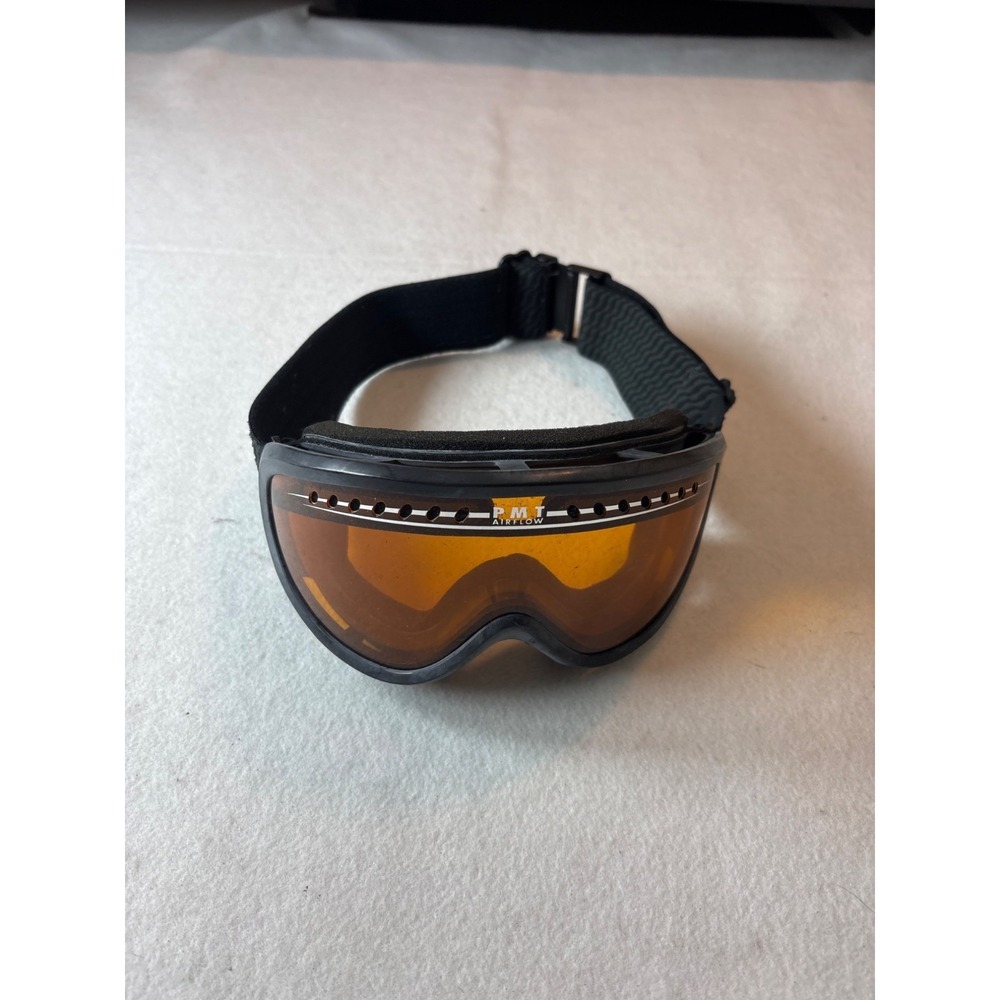 Smith Ski Goggles Orange Lens Black Frame Adjustable Strap Airflow